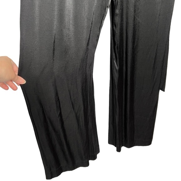 Fame and Partners Benton Jumpsuit Black Satin Size 14 - Picture 12 of 16